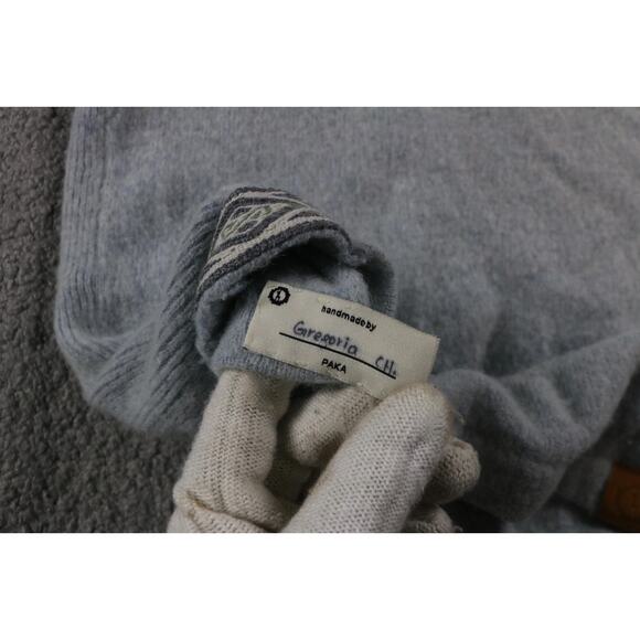 Smart Wool Sweater Womens L Blue Alpaca Merino Poly Crewneck THIS WAS WASHED - Picture 3 of 14